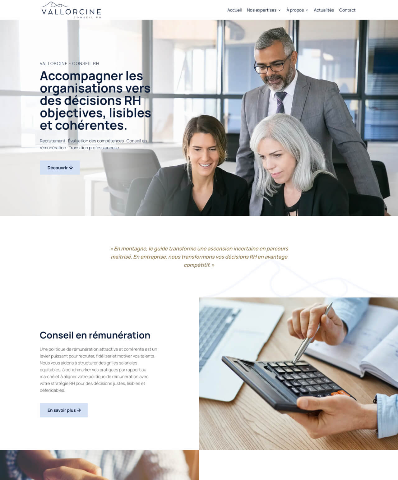 Dernière création web design WordPress